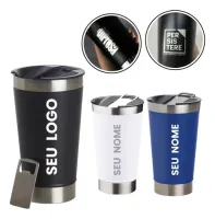 Copo Térmico TIPO STALEY MODELOS Inox Tampa Abridor Cerveja Gelada PERSONALIZADO - Foto 3