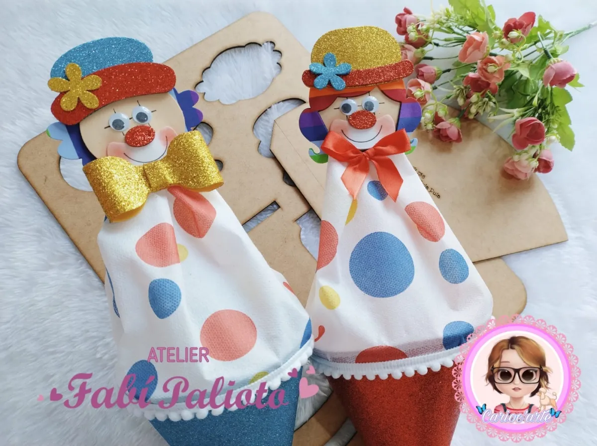  G1.736 Gabarito de Moldes  em MDF Pula Palhaço By Odette