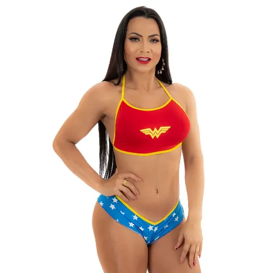 Mini Fantasia Mulher Maravilha Tam Único - 7053