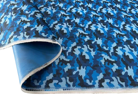 Lona Poliéster 600 Camuflado Azul - Metro