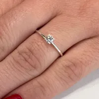  Anel solitário prata alta950 - AG3 - Foto 3