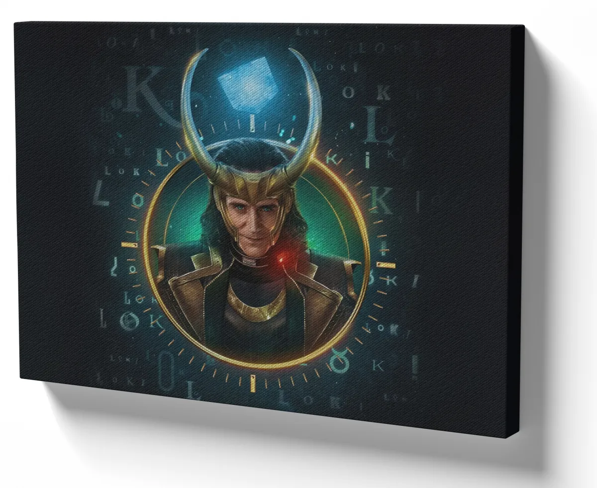 Quadro decorativo tela Loki chifres
