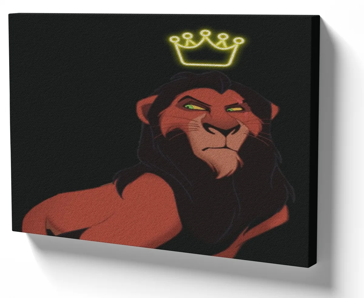 Quadro decorativo tela Scar Coroa Rei leão