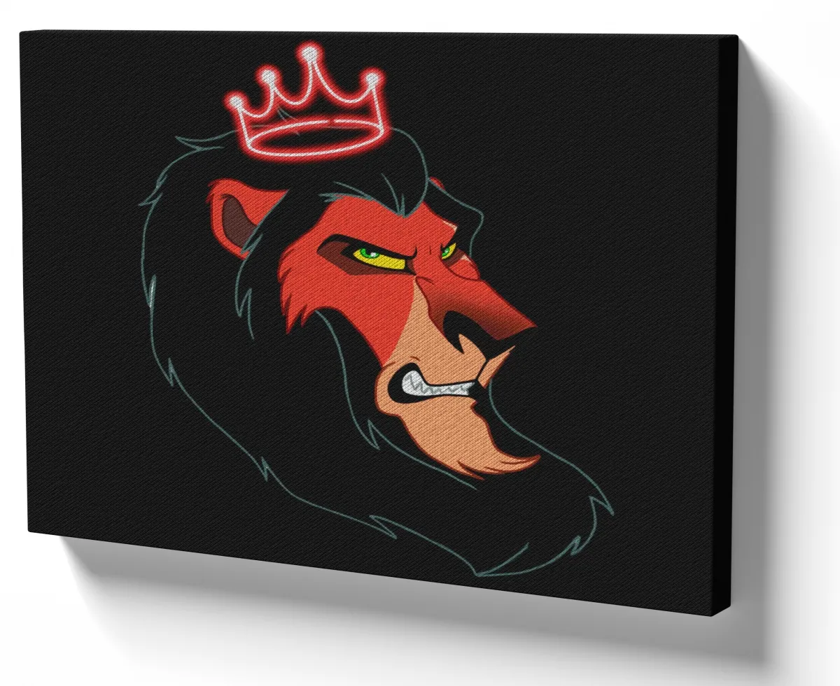 Quadro decorativo tela Scar coroa vermelha