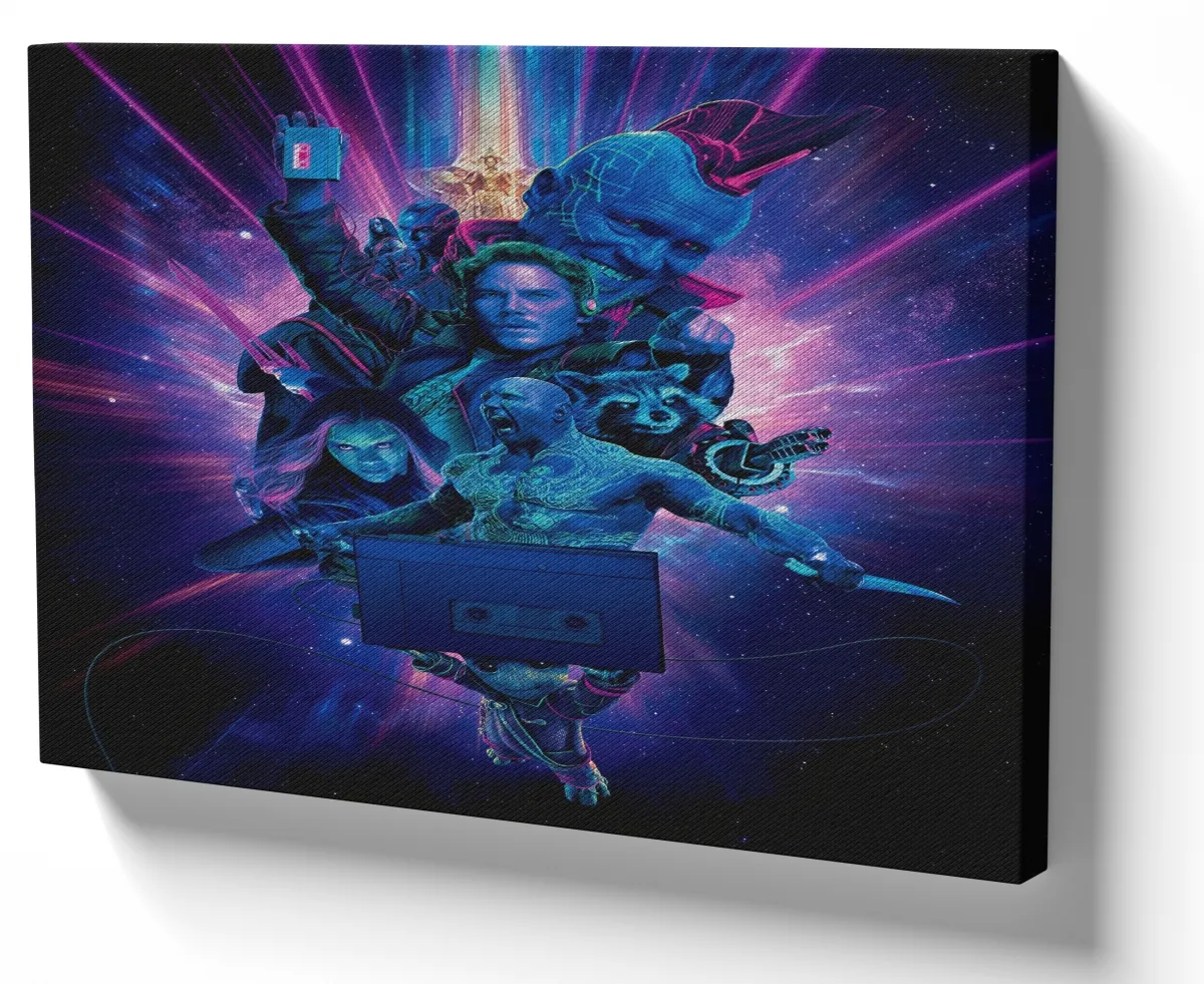 Quadro decorativo tela Guardiões da Galáxia azul