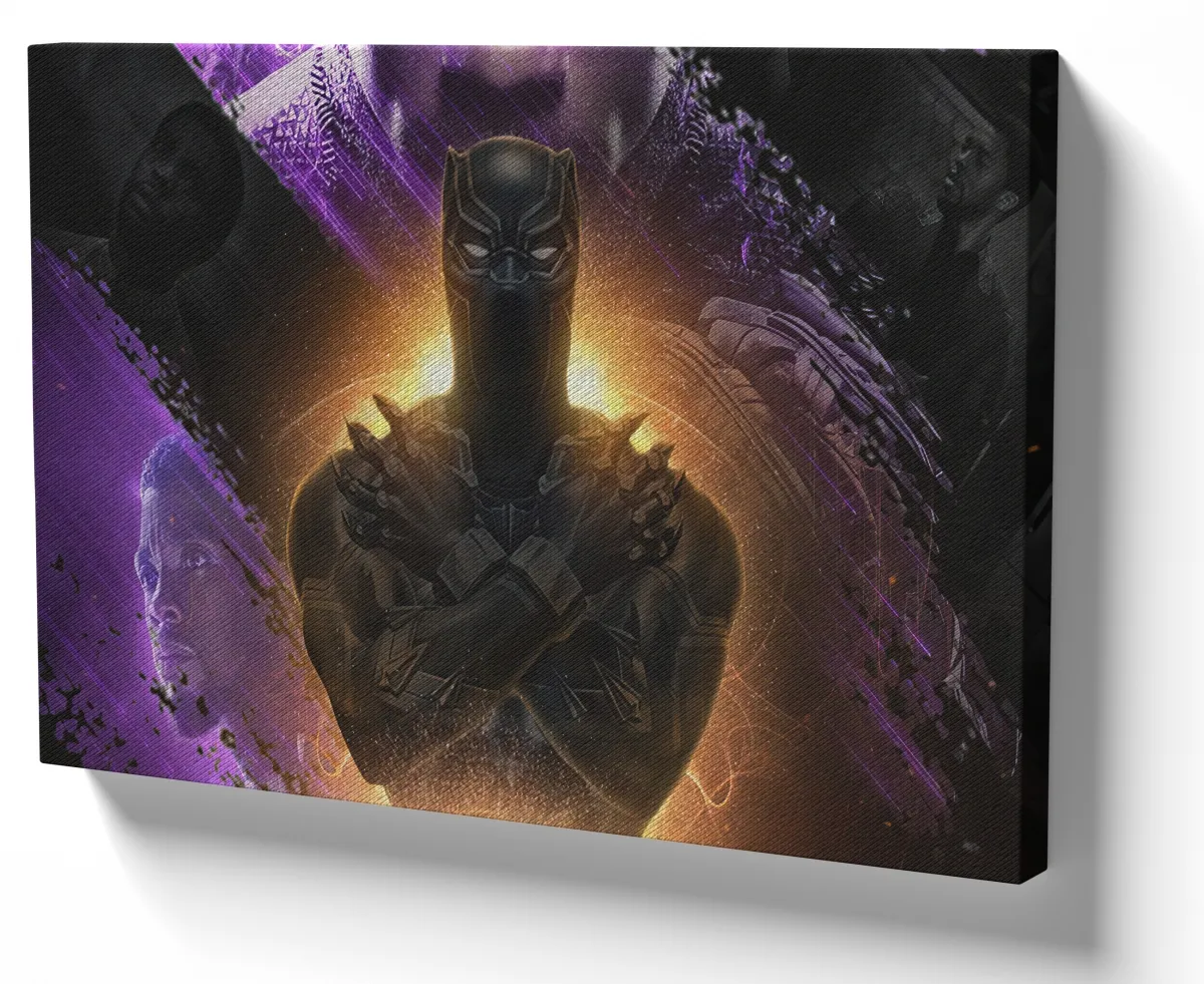 Quadro decorativo tela Pantera Negra armadura