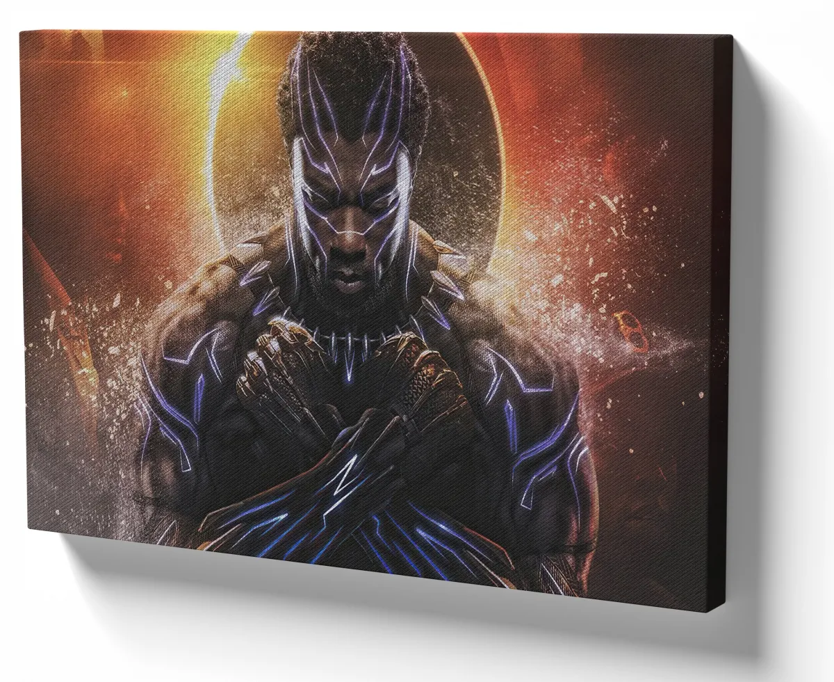 Quadro decorativo tela Pantera Negra Chadwick Imagem