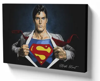 Quadro decorativo tela Superman Clark Kent super homen