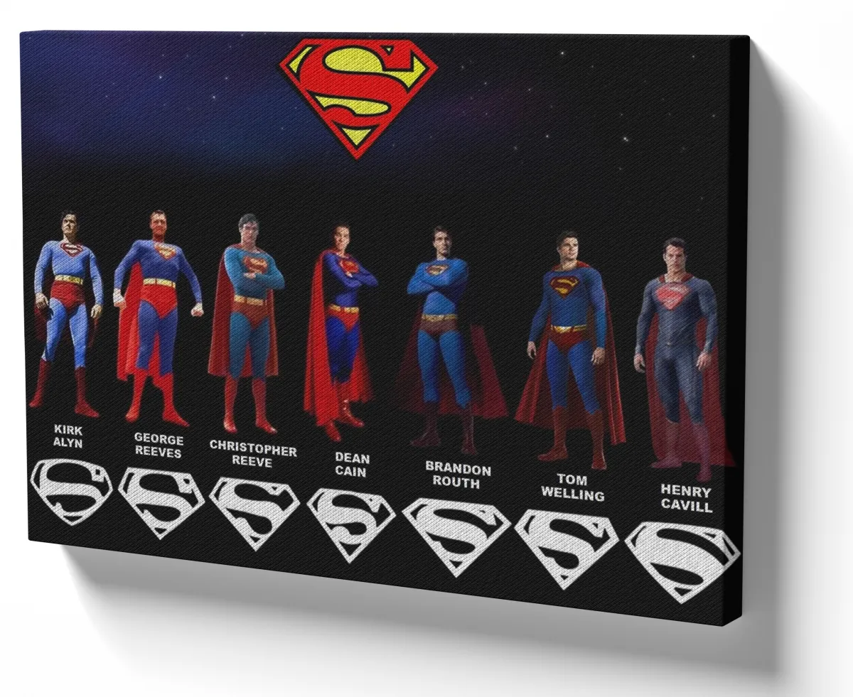 Quadro decorativo tela Superman evolution super homem Imagem