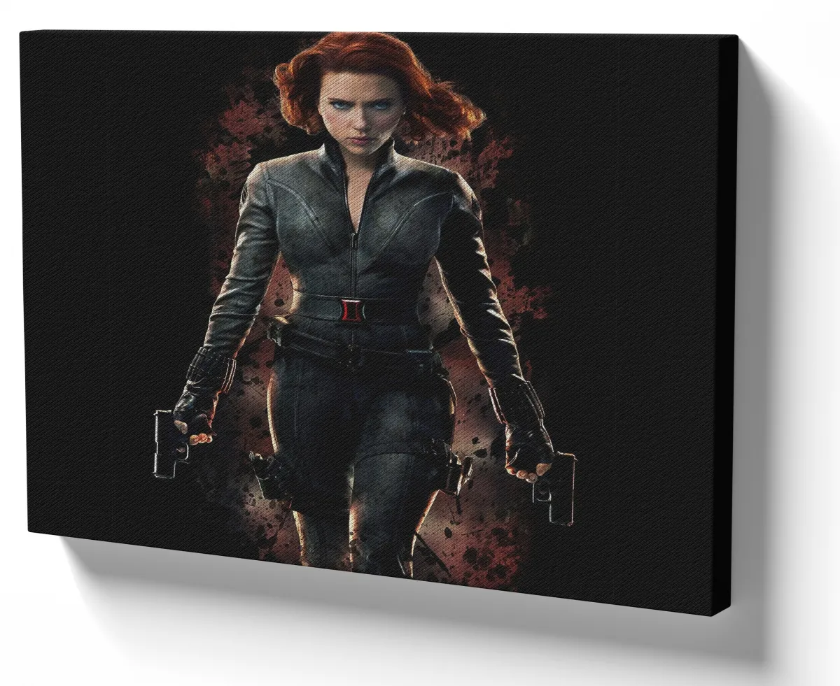 Quadro decorativo tela Viúva Negra armas Imagem
