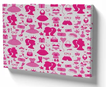 Quadro decorativo tela Barbie estampa