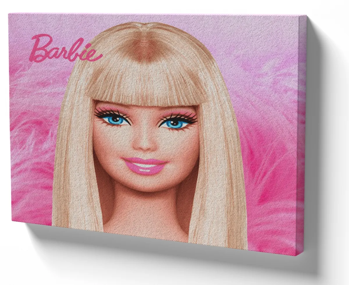 Quadro decorativo tela Barbie face