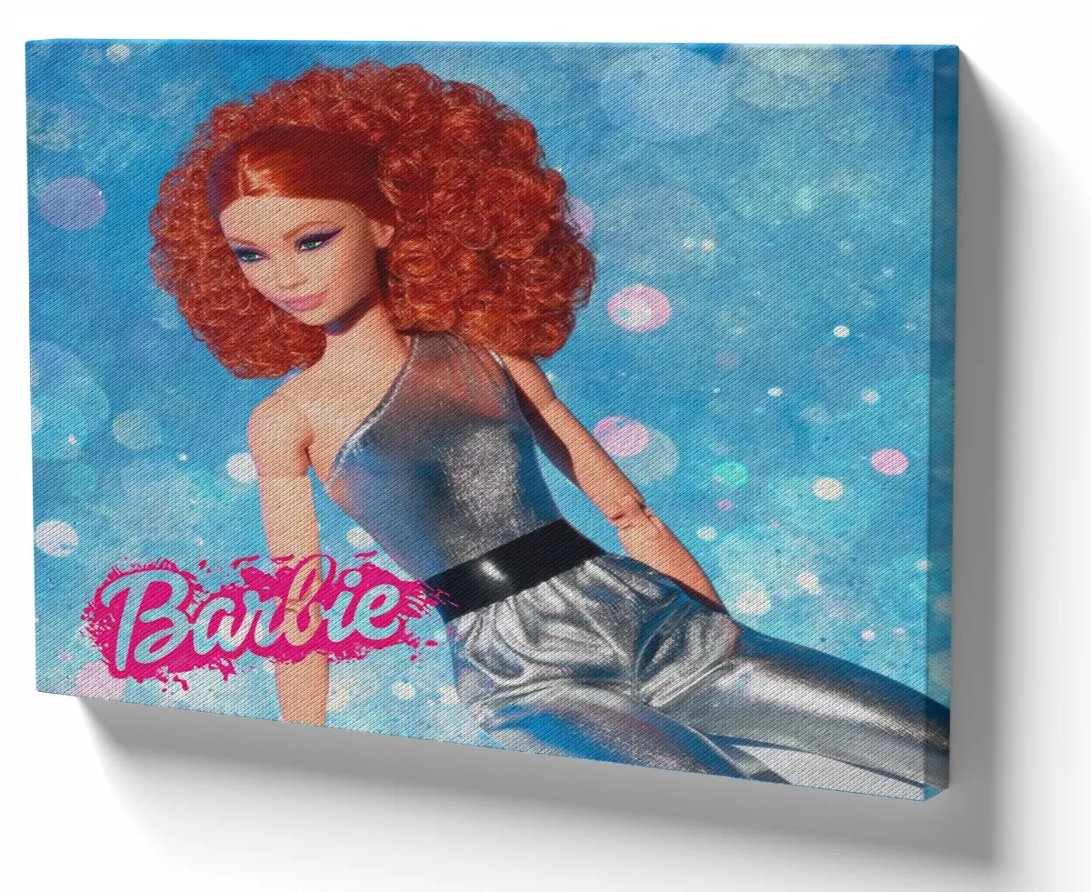 Quadro decorativo tela Barbie ruiva Imagem