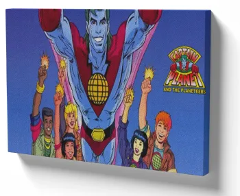 Quadro decorativo tela Capitão Planeta e planetários