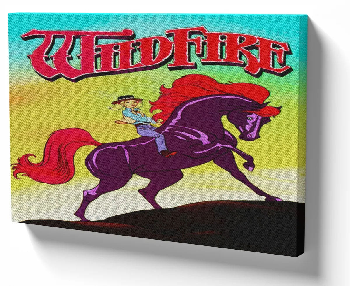 Quadro decorativo tela Cavalo de Fogo e princesa Sara Imagem