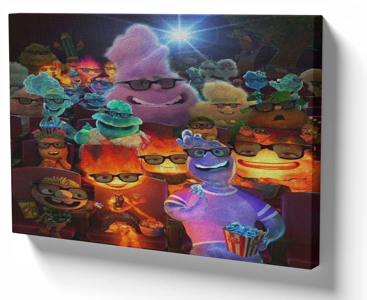 Quadro decorativo tela Elementais Disney