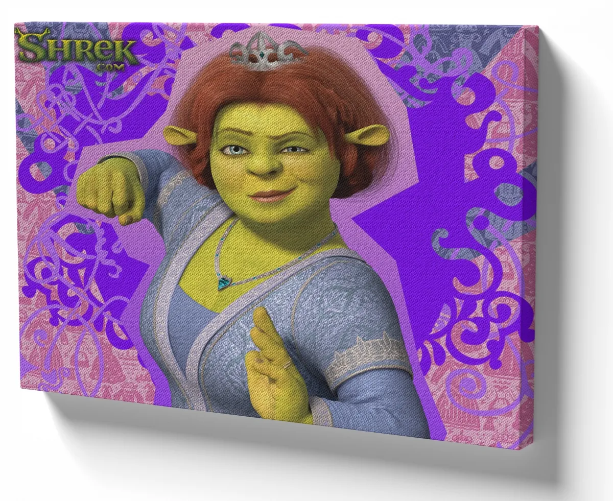 Quadro decorativo tela Fiona Burro Shrek desenho Imagem