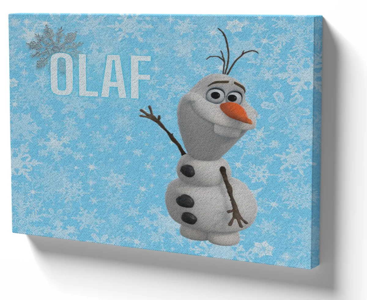 Quadro decorativo tela Frozen Olaf floco de neve Imagem