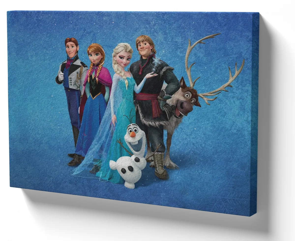 Quadro decorativo tela Frozen personagens Imagem
