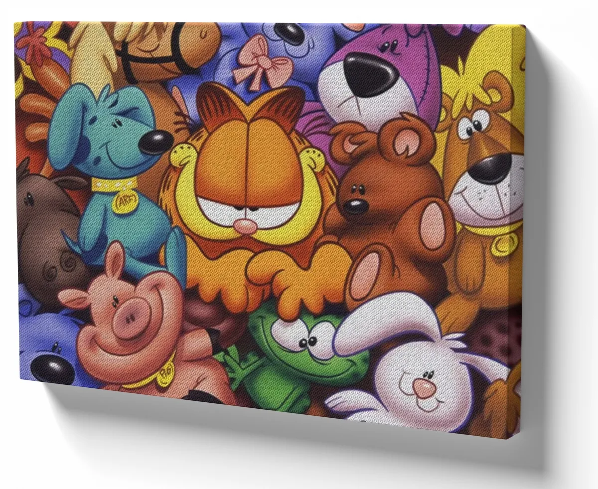 Quadro decorativo tela Garfield gato cachorro felino Imagem