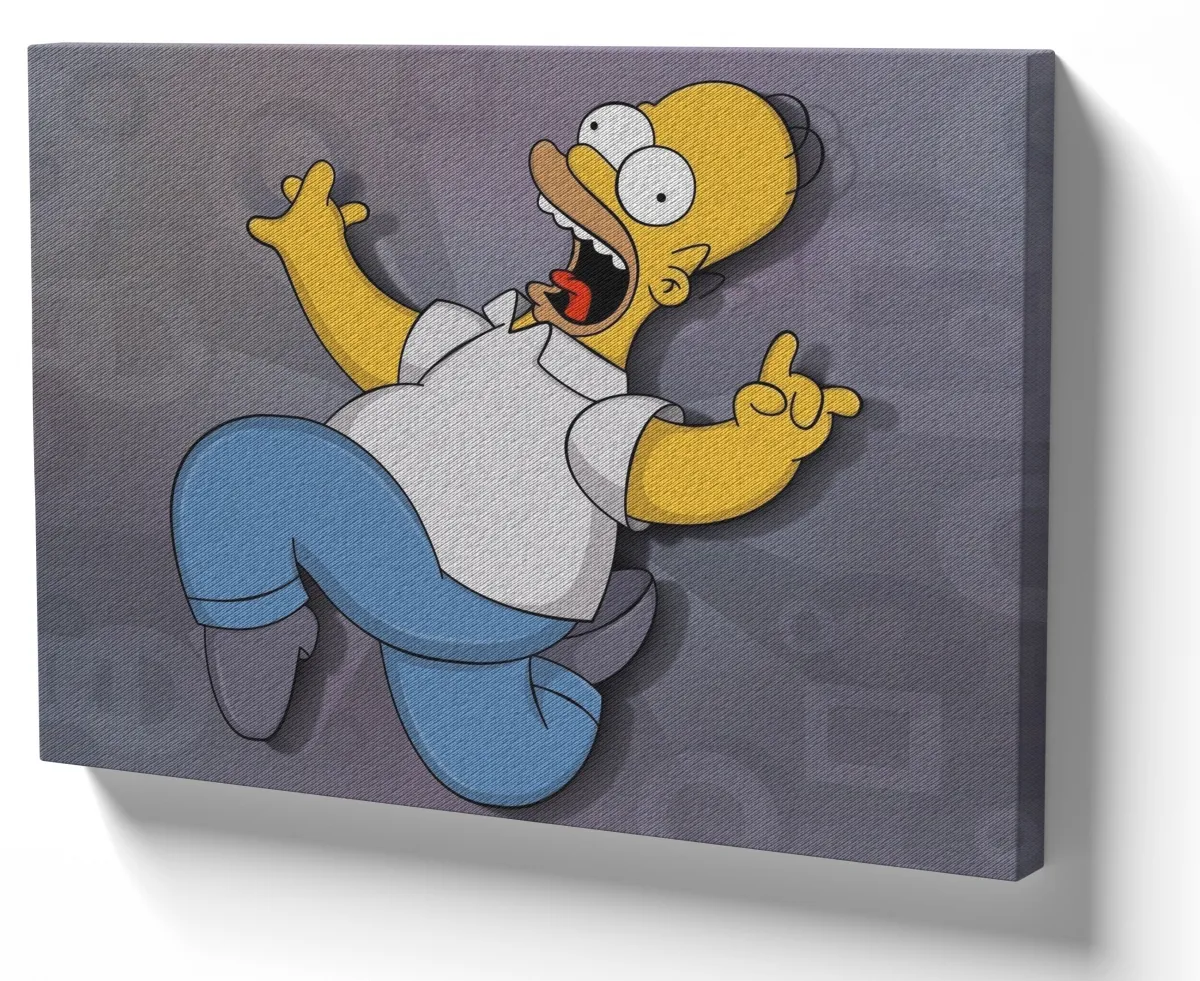 Quadro decorativo tela Homer Simpsons cantando