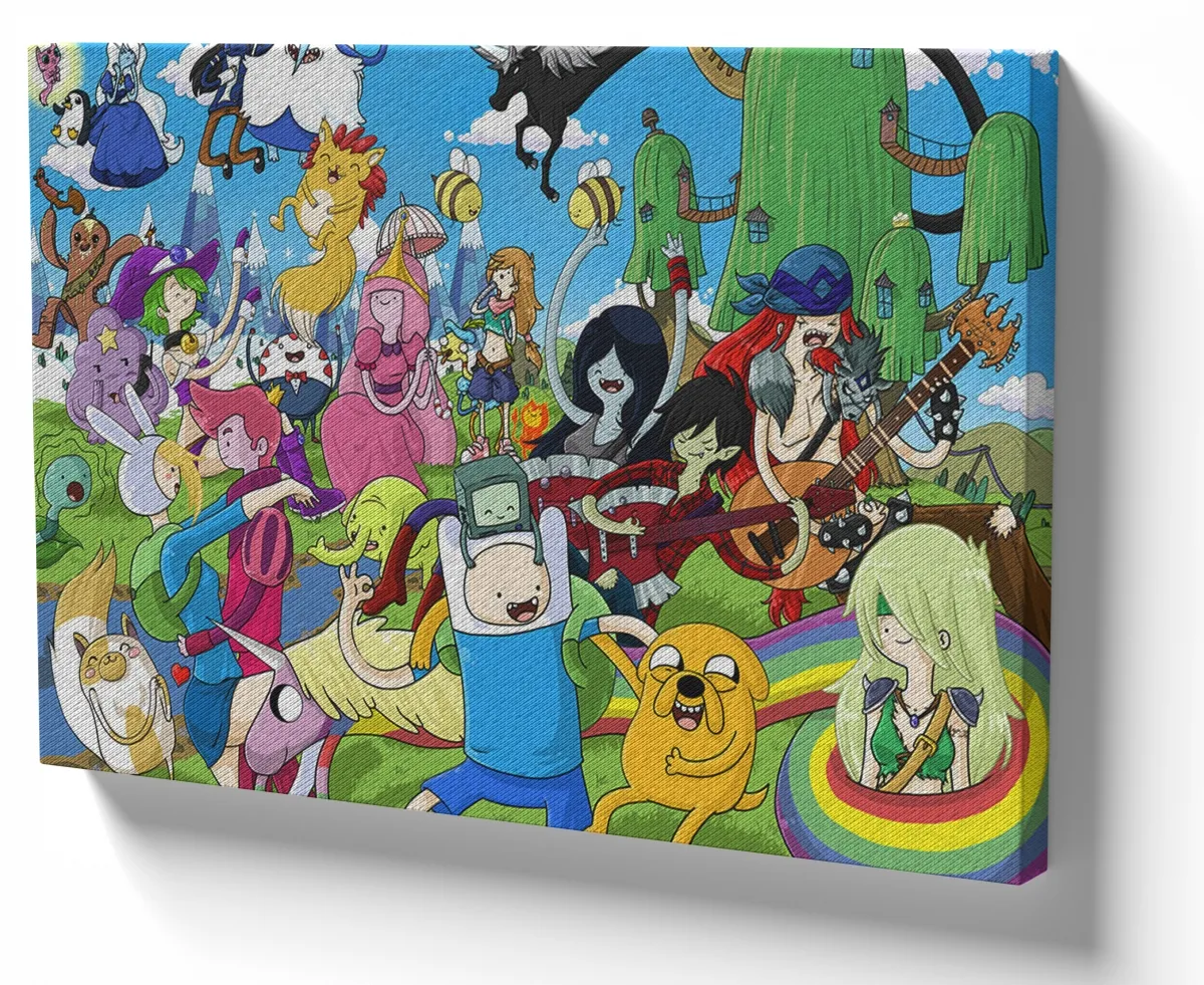 Quadro decorativo tela Hora da Aventura personagens Imagem