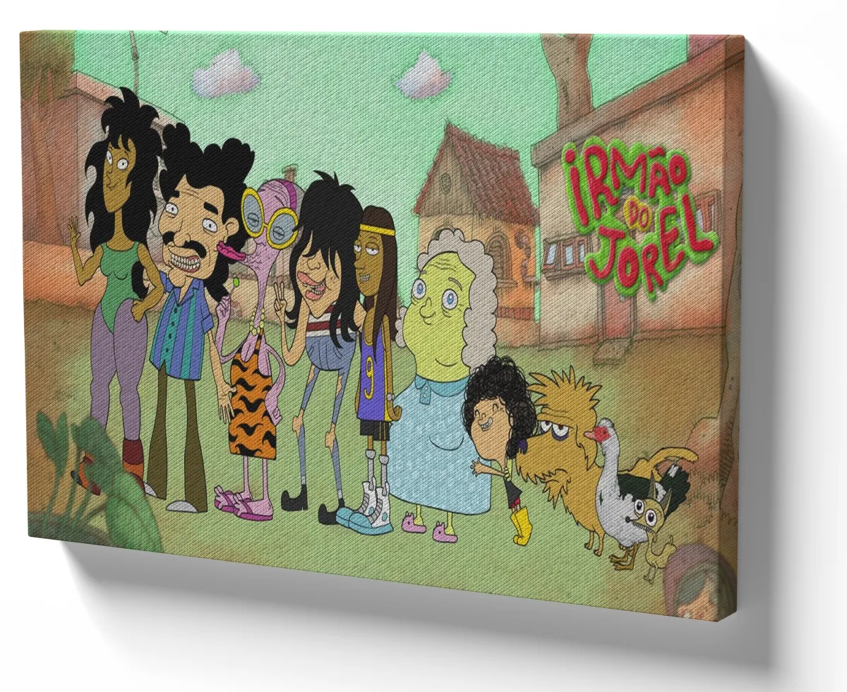 Quadro decorativo tela Irmão do Jorel família toda Imagem