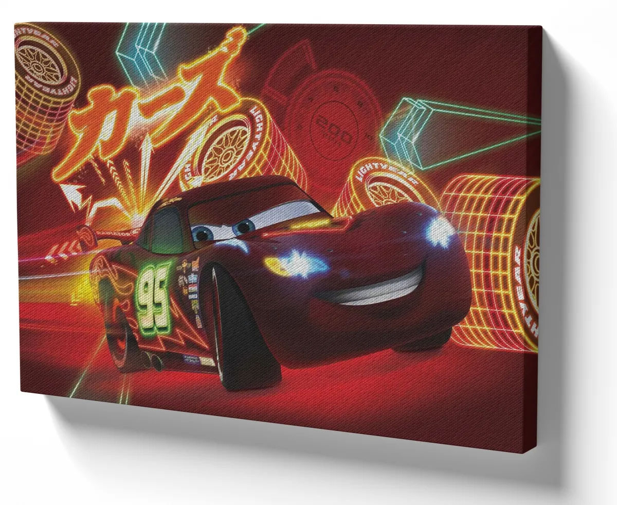 Quadro decorativo tela McQueen luminoso Imagem