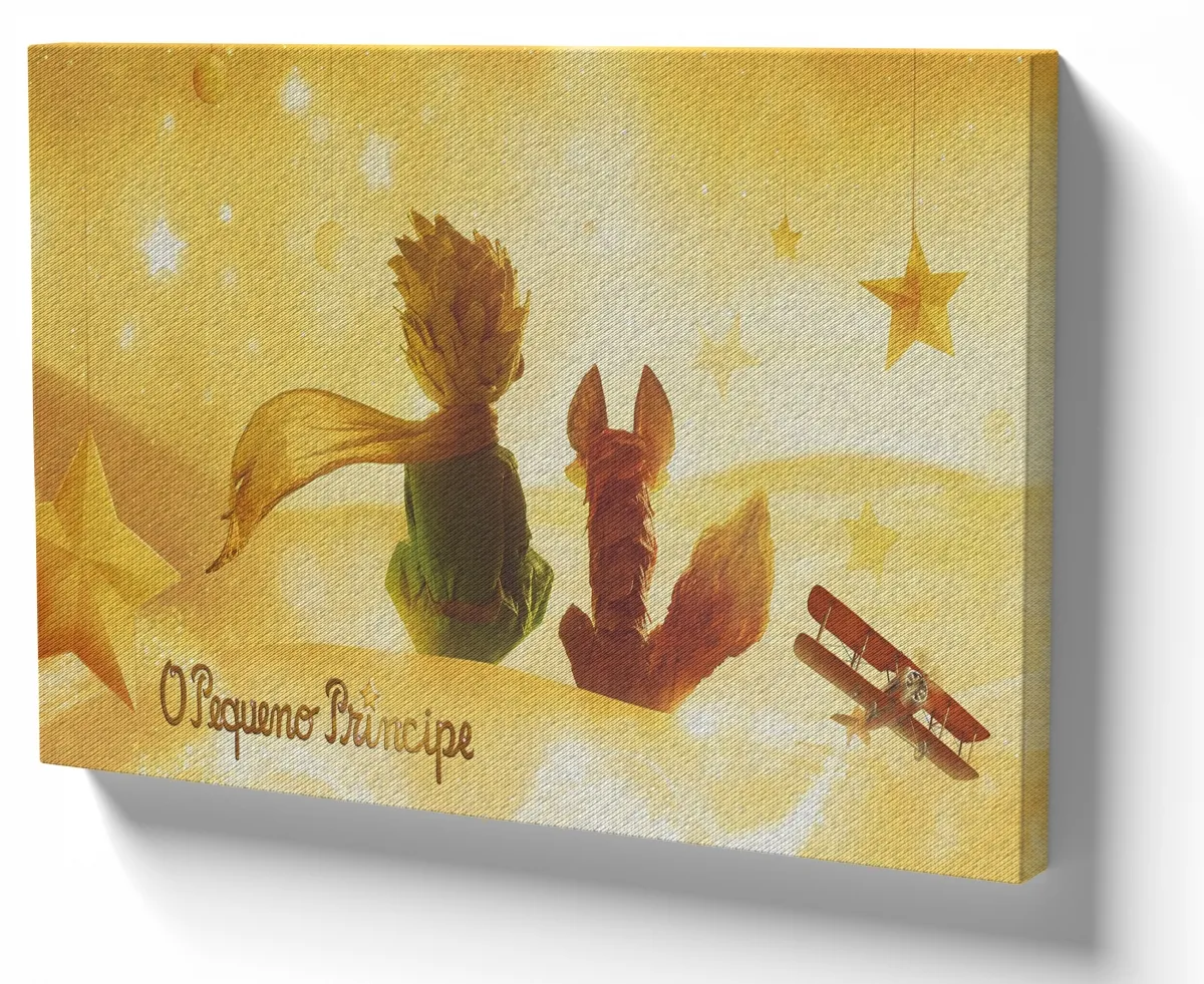 Quadro decorativo tela O pequeno príncipe e a raposa