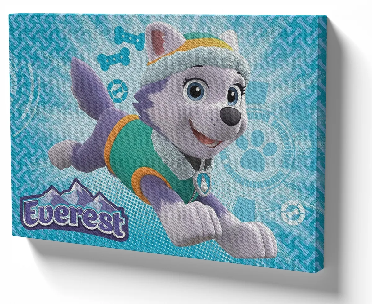 Quadro decorativo tela Patrulha Canina Everest correndo Imagem