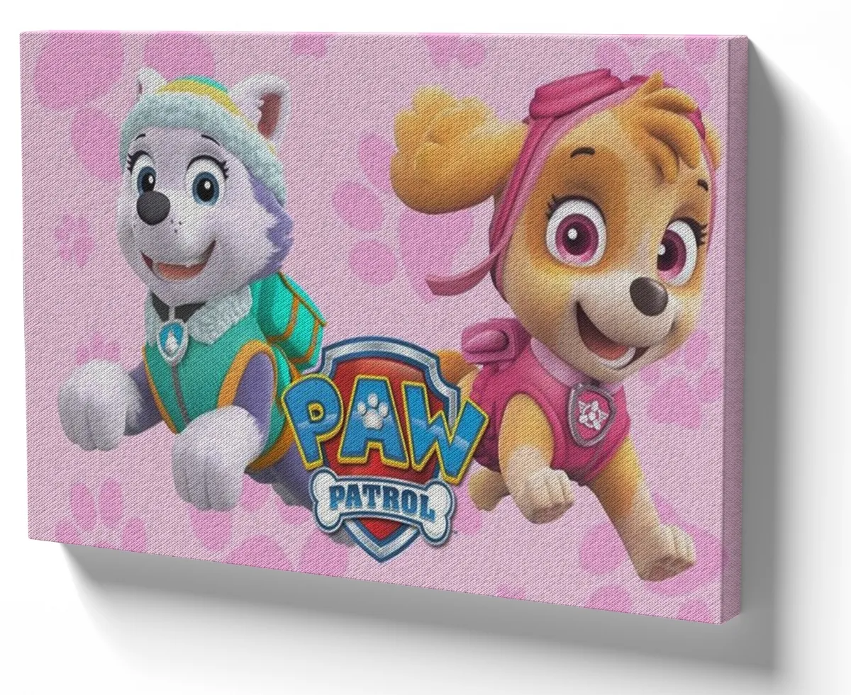 Quadro decorativo tela Patrulha Canina Everest Skye