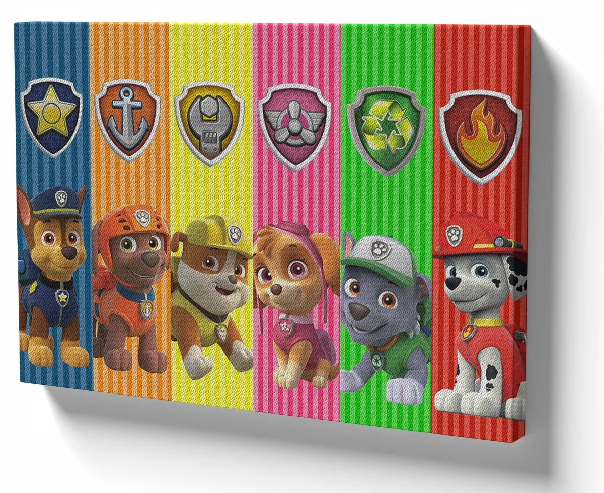 Quadro decorativo tela Patrulha Canina personagem