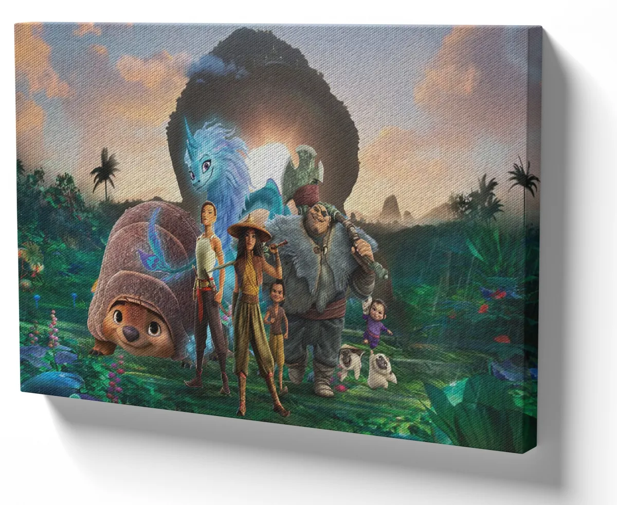 Quadro decorativo tela Raya personagens Imagem