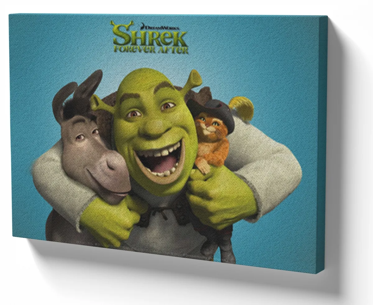 Quadro decorativo tela Shrek melhor pra fora ogro