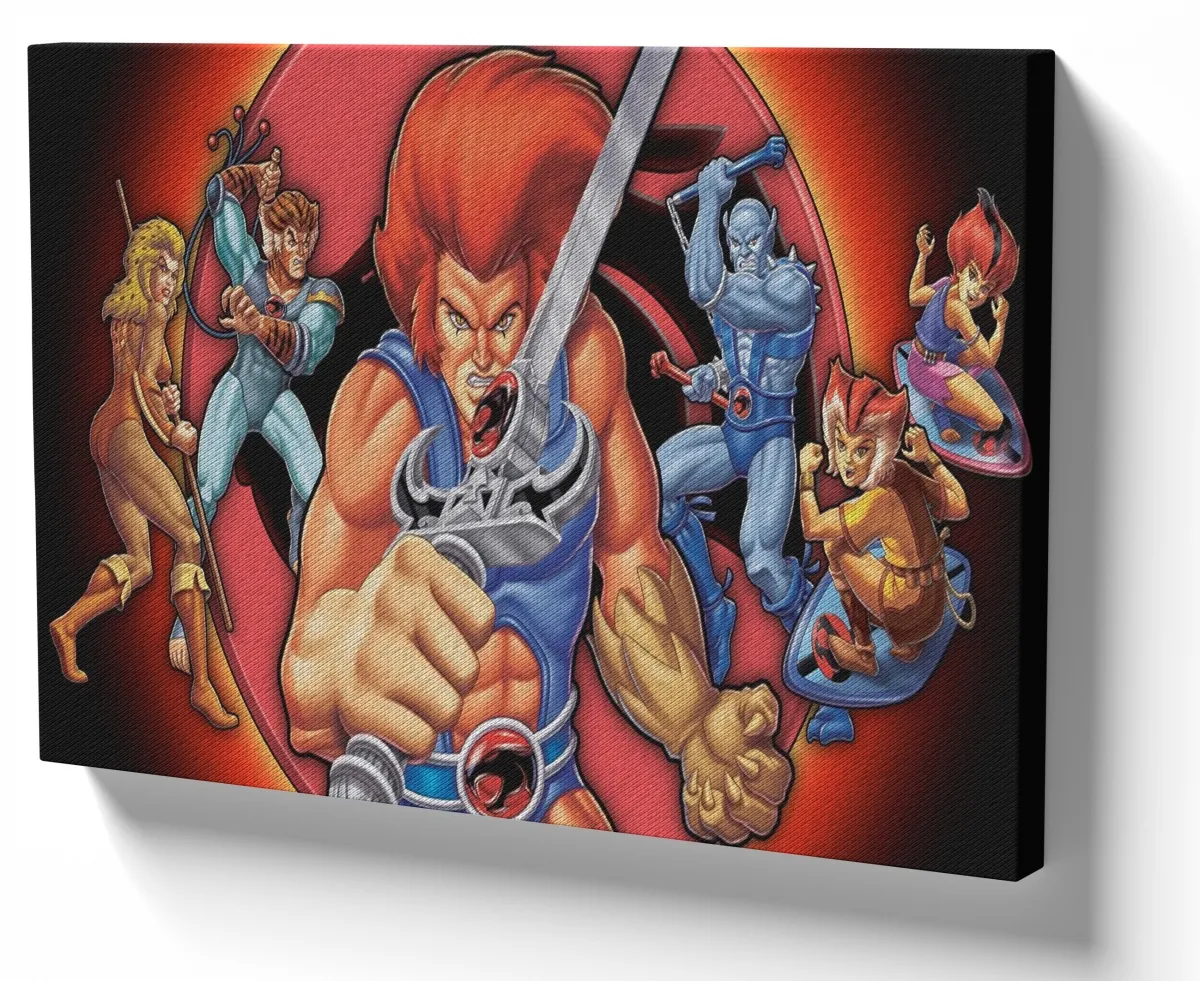 Quadro decorativo tela Thundercats grupo lion