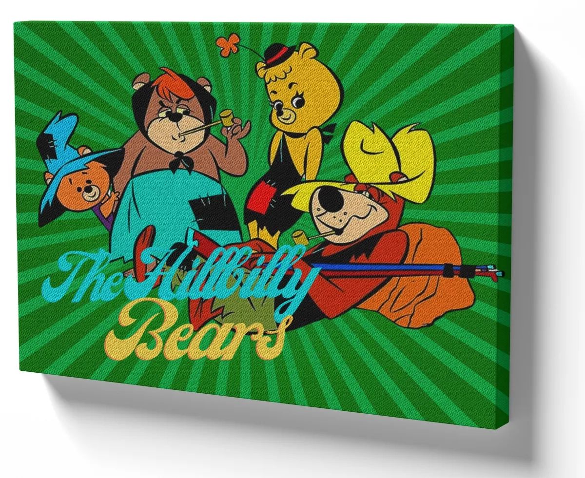 Quadro decorativo tela Zé Buscapé Dona Ursa e filhos