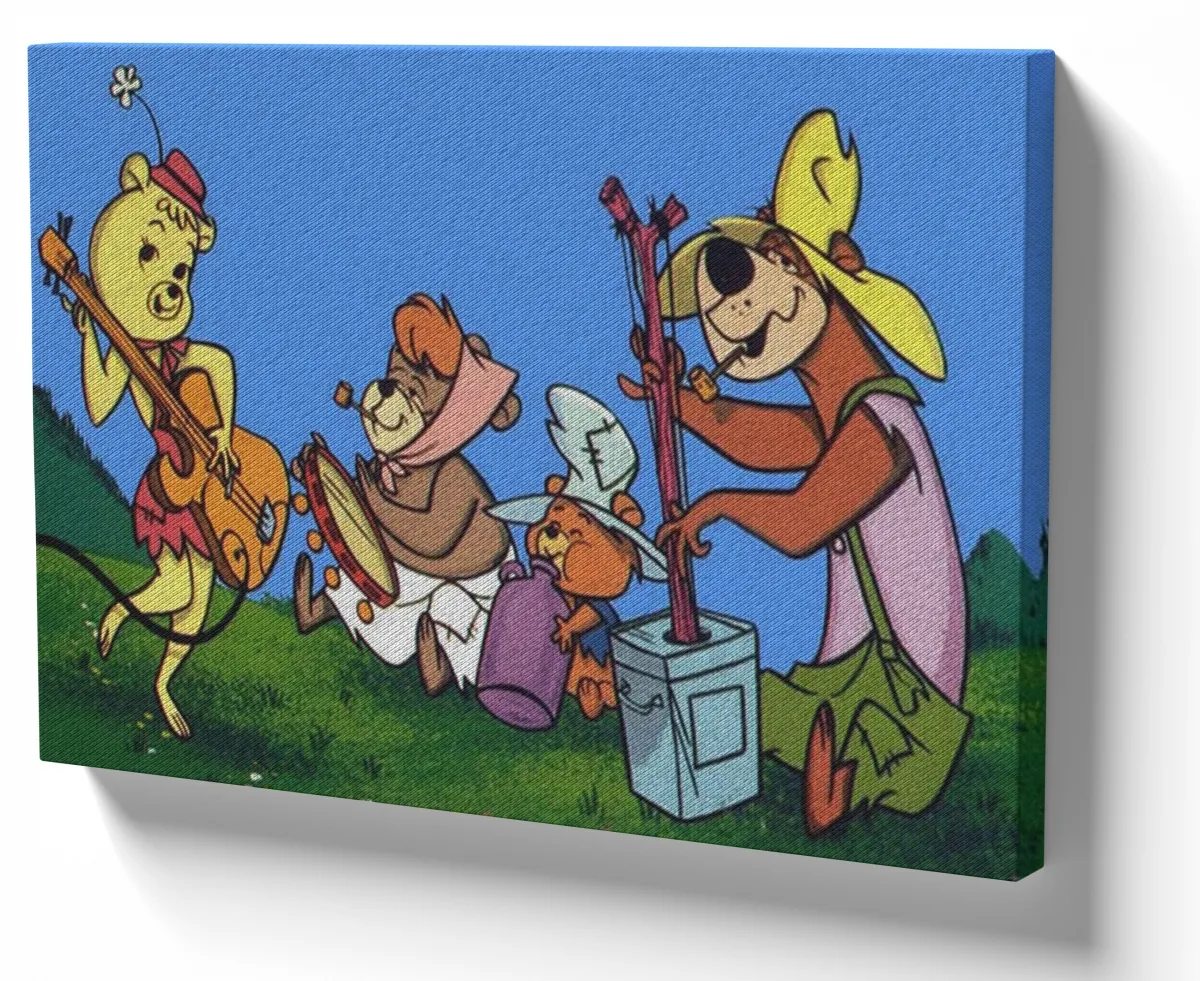Quadro decorativo tela Zé Buscapé e família Imagem