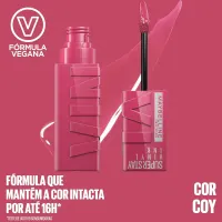 Batom líquido Maybelline NY Super Stay Vinyl Ink  e Efeito Gloss- 4,2ml  - Foto 8