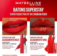 Batom líquido Maybelline NY Super Stay Vinyl Ink  e Efeito Gloss- 4,2ml  - Foto 24