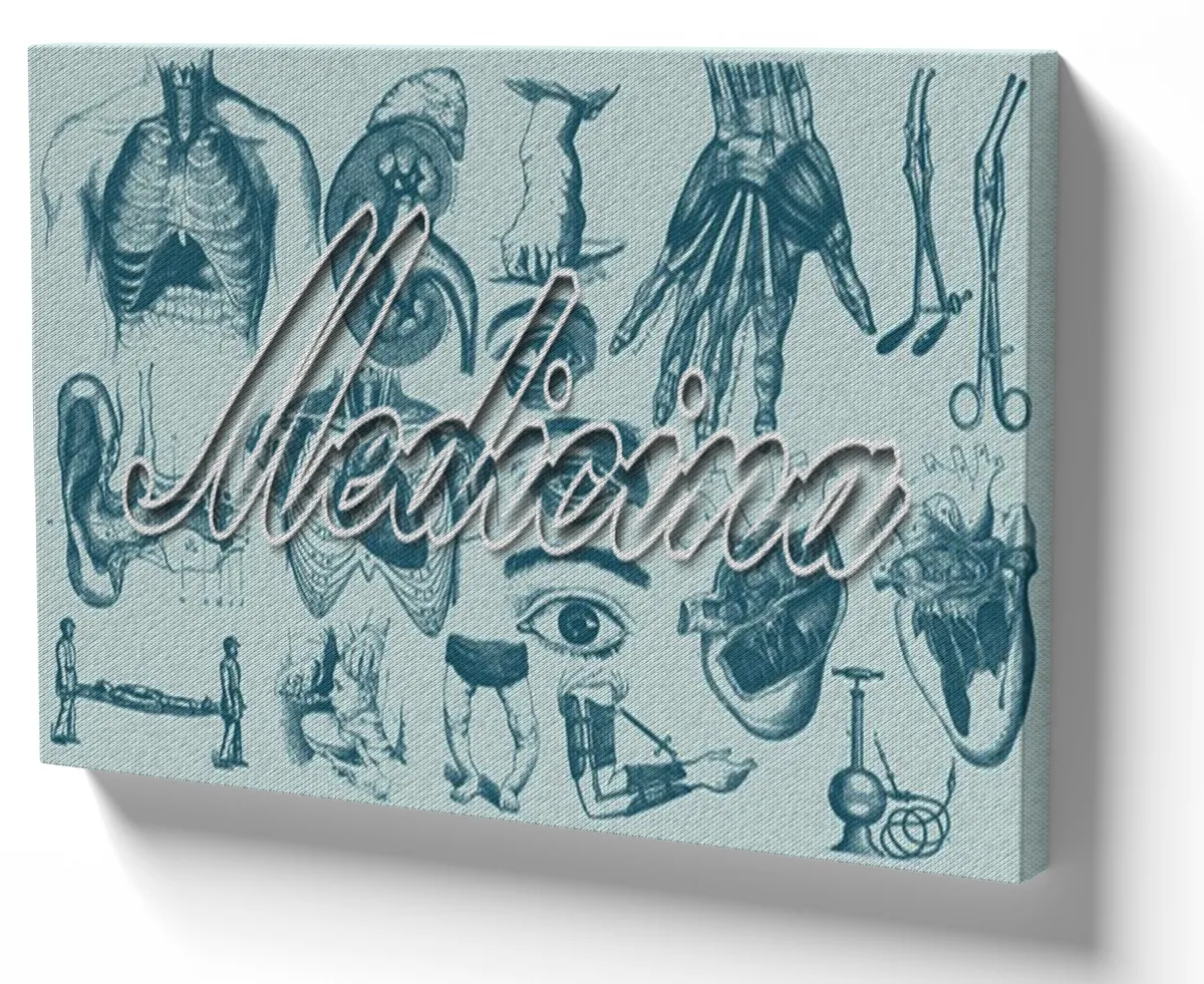 Quadro decorativo tela Medicina medico parte corpo Imagem