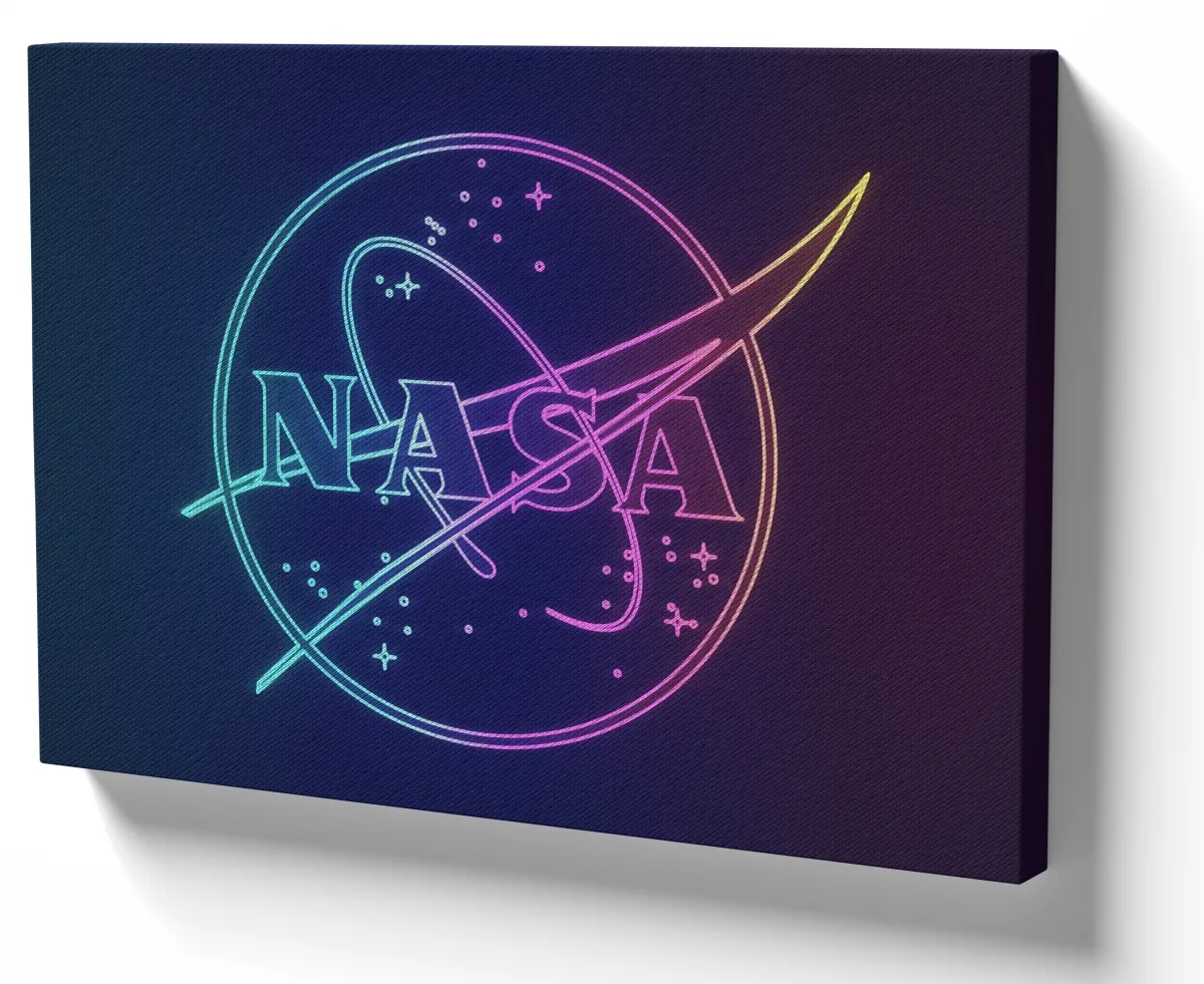 Quadro decorativo tela Nasa Neon