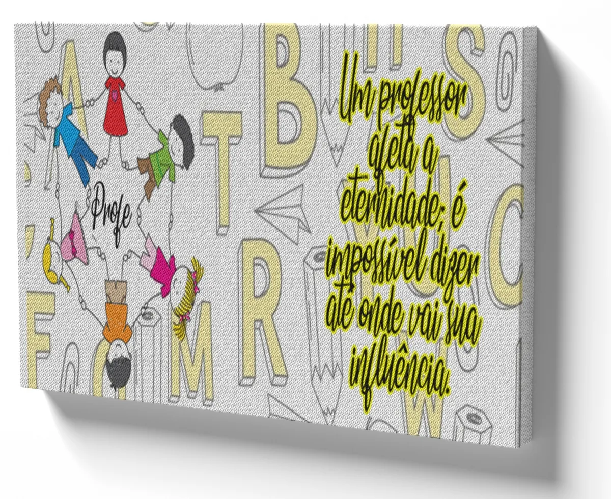 Quadro decorativo tela Professora afeta eternidade Imagem