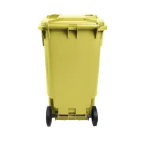 Contentor Plástico 240 Litros Amarelo - Foto 2