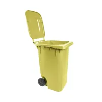 Contentor Plástico 240 Litros Amarelo - Foto 4