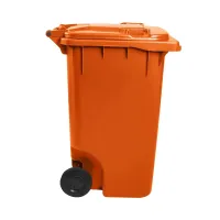 Contentor Plástico 240 Litros Laranja - Foto 2