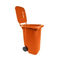 Contentor Plástico 240 Litros Laranja - Foto 5