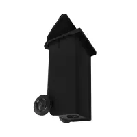 Contentor Plástico 120 Litros Preto - Foto 3