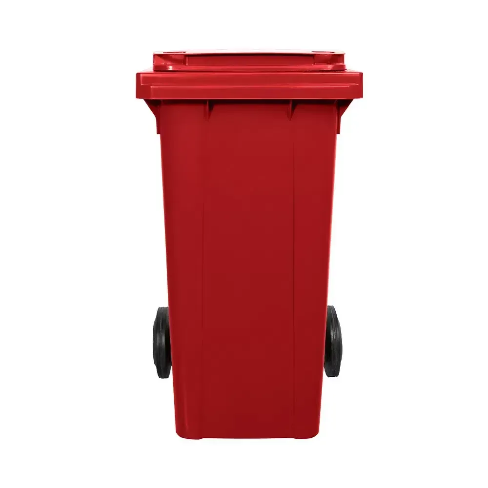 Contentor Plástico 120 Litros Vermelho  Imagem