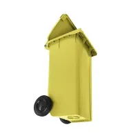 Contentor Plástico 120 Litros  Amarelo - Foto 4