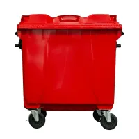Coletor Plástico 1000 Litros Vermelho - Foto 2